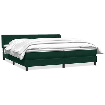 Giroletto a Molle con Materasso Verde Scuro 180x220 cm Velluto | homemem39