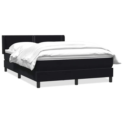 Giroletto a Molle con Materasso Nero 160x210 cm in Velluto | homemem39