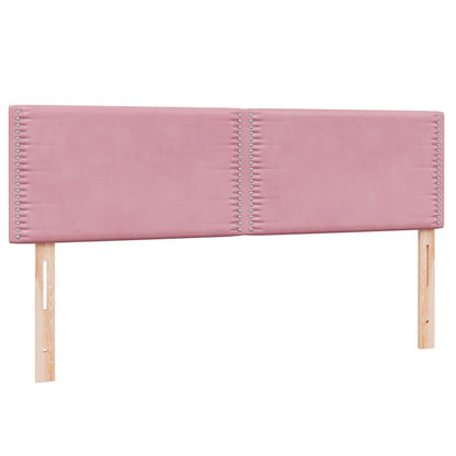 Giroletto a Molle con Materasso Rosa 160x210 cm in Velluto | homemem39