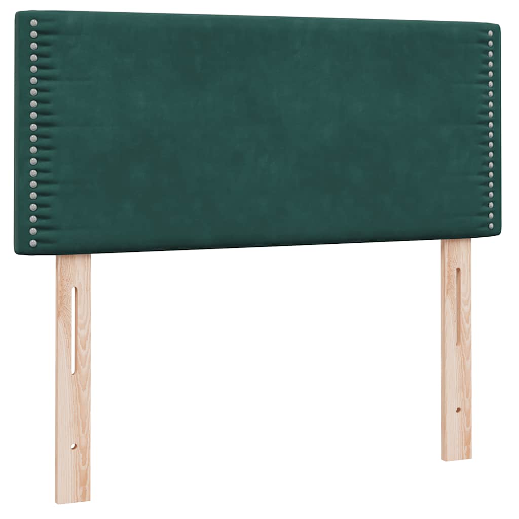 Giroletto a Molle con Materasso Verde Scuro 80x220 cm Velluto | homemem39