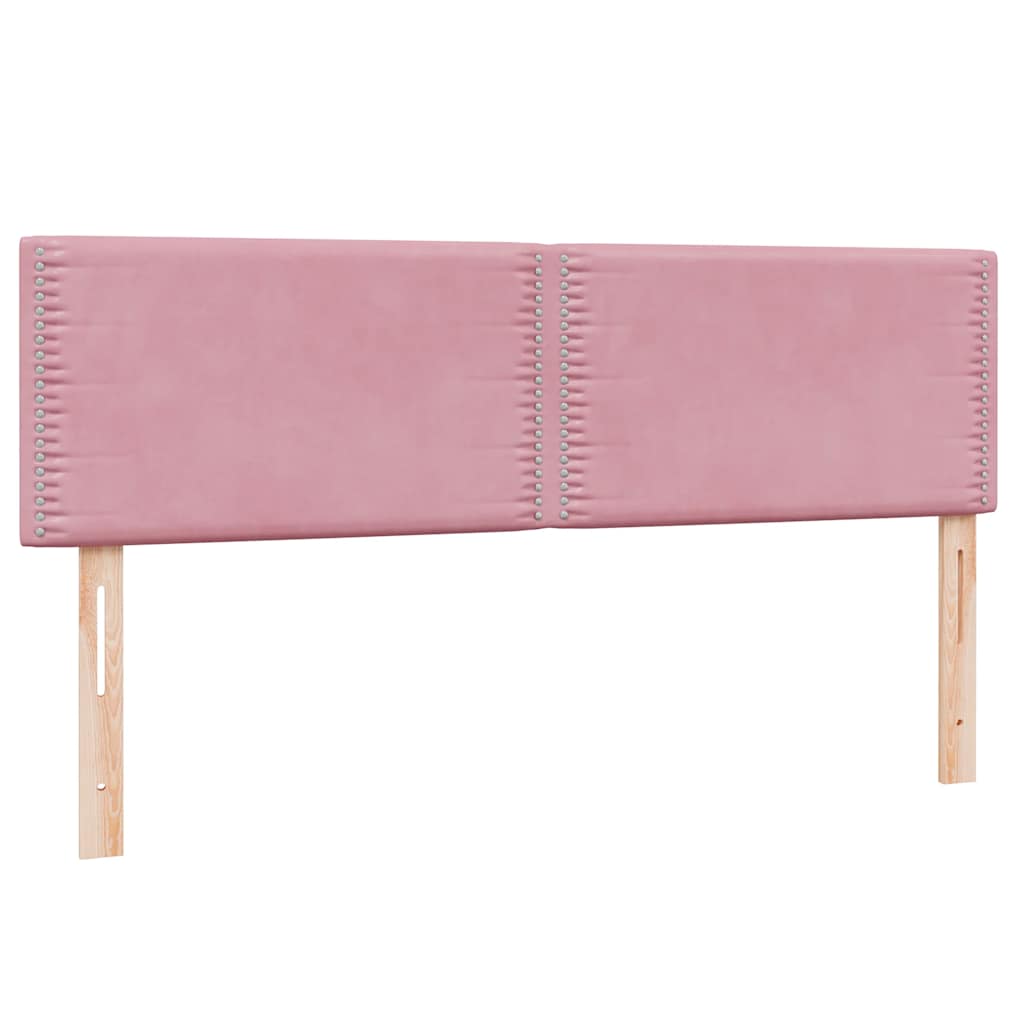 Giroletto a Molle con Materasso Rosa 160x220 cm in Velluto | homemem39