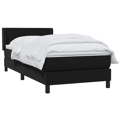 Giroletto a Molle con Materasso Nero 90x210 cm in Velluto | homemem39