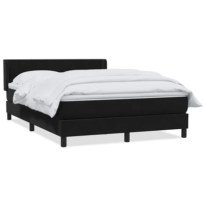 Giroletto a Molle con Materasso Nero 160x210 cm in Velluto | homemem39