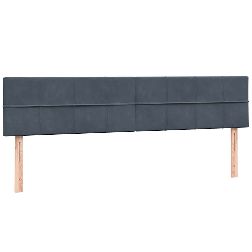 Giroletto a Molle con Materasso Grigio Scuro 180x210 cm Velluto | homemem39