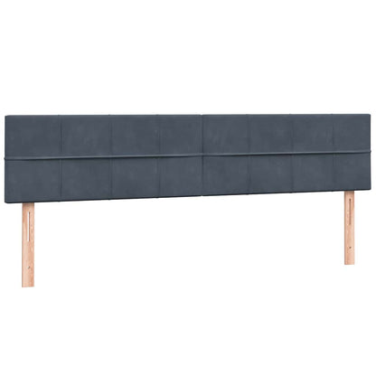 Giroletto a Molle con Materasso Grigio Scuro 180x210 cm Velluto | homemem39