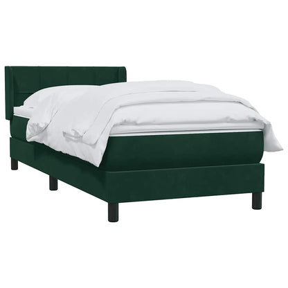 Giroletto a Molle con Materasso Verde Scuro 80x220 cm Velluto | homemem39