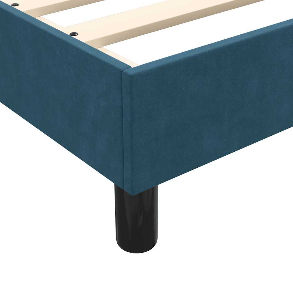 Giroletto a Molle con Materasso Blu Scuro 80x220 cm Velluto | homemem39