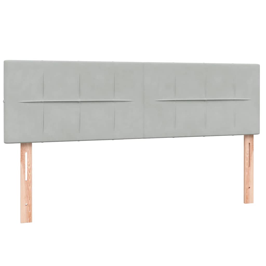 Giroletto a Molle con Materasso Grigio Chiaro 160x220cm Velluto | homemem39
