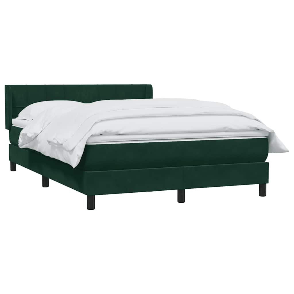 Giroletto a Molle con Materasso Verde Scuro 160x220 cm Velluto | homemem39