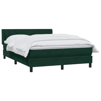 Giroletto a Molle con Materasso Verde Scuro 160x220 cm Velluto | homemem39