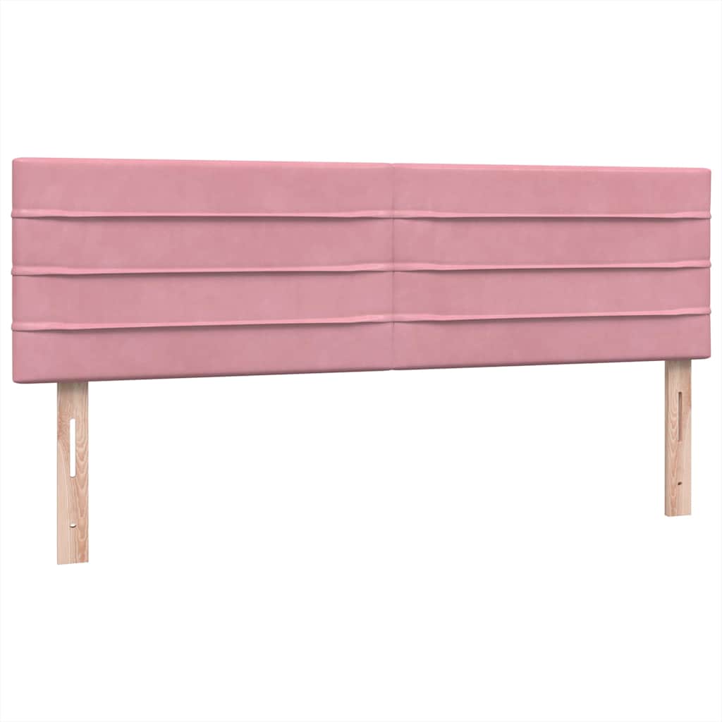 Giroletto a Molle con Materasso Rosa 140x210 cm in Velluto | homemem39