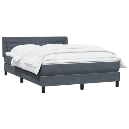 Giroletto a Molle con Materasso Grigio Scuro 160x210 cm Velluto | homemem39
