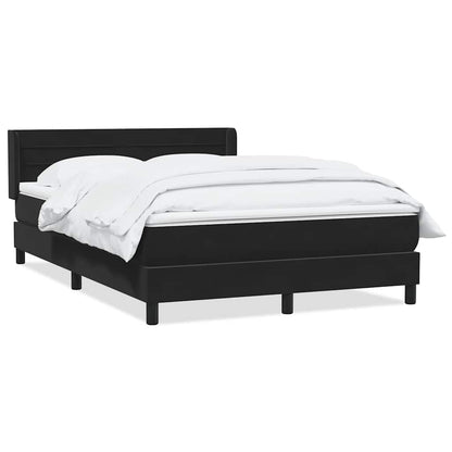 Giroletto a Molle con Materasso Nero 160x210 cm in Velluto | homemem39