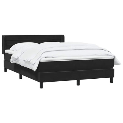 Giroletto a Molle con Materasso Nero 160x210 cm in Velluto | homemem39