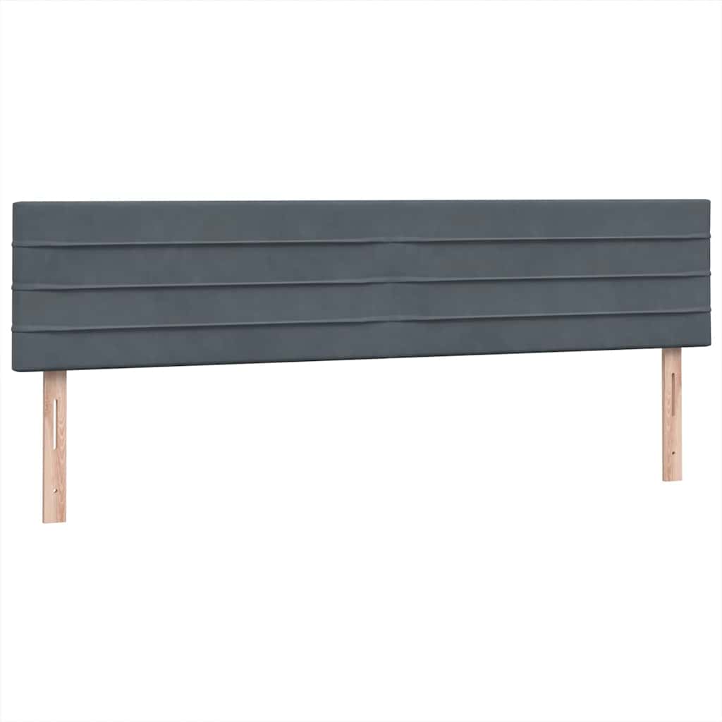 Giroletto a Molle con Materasso Grigio Scuro 180x210 cm Velluto | homemem39