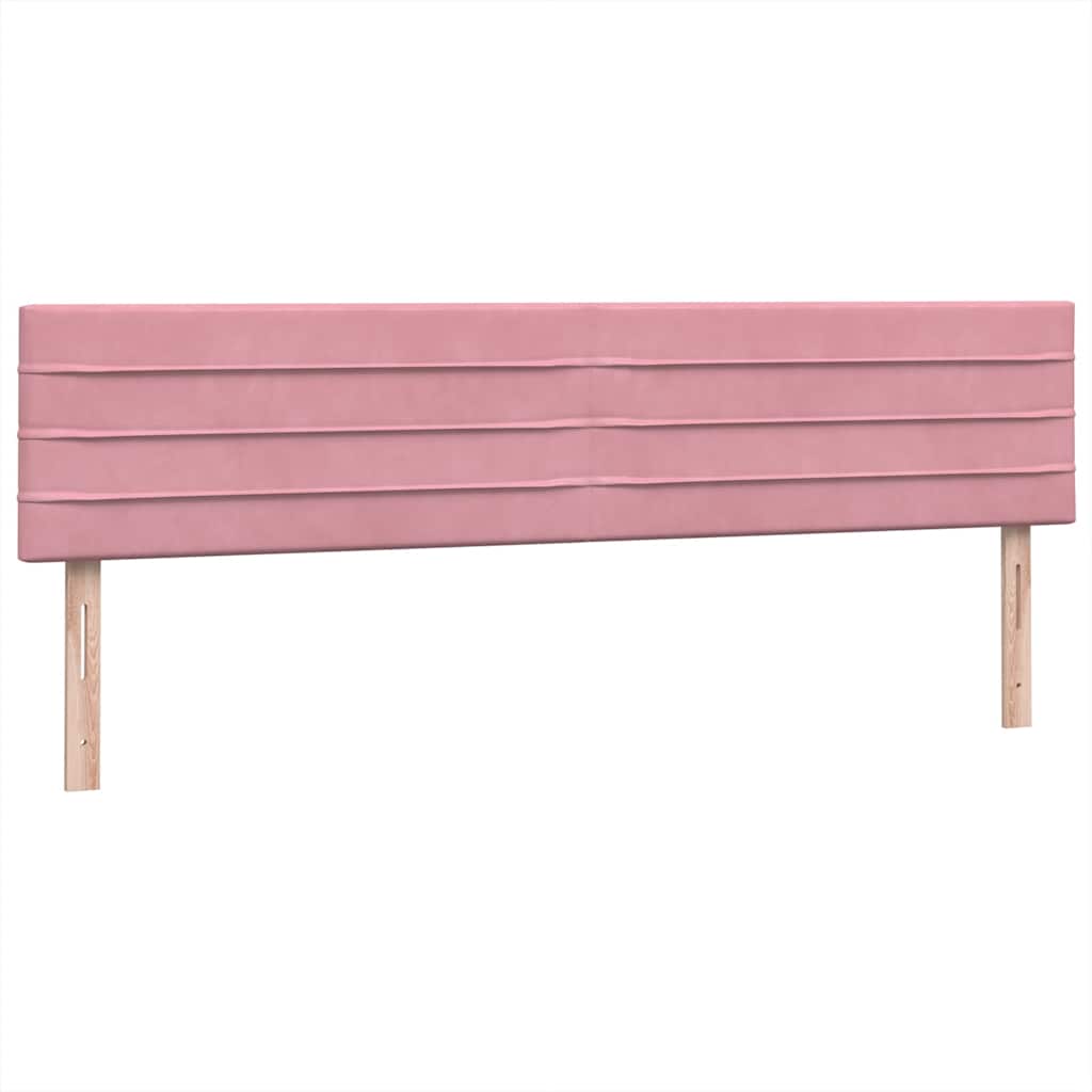 Giroletto a Molle con Materasso Rosa 180x210 cm in Velluto | homemem39
