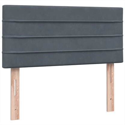 Giroletto a Molle con Materasso Grigio Scuro 80x220 cm Velluto | homemem39