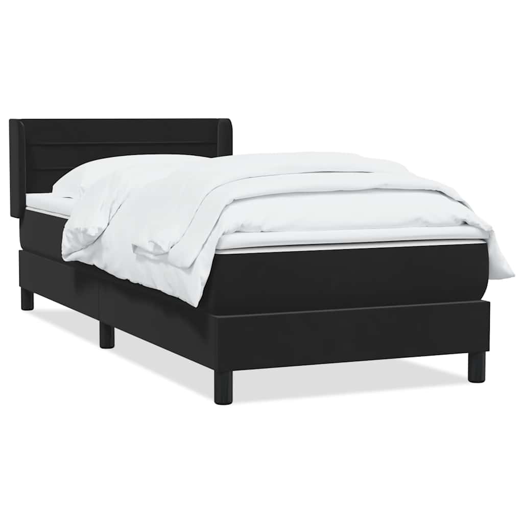 Giroletto a Molle con Materasso Nero 80x220 cm Velluto | homemem39
