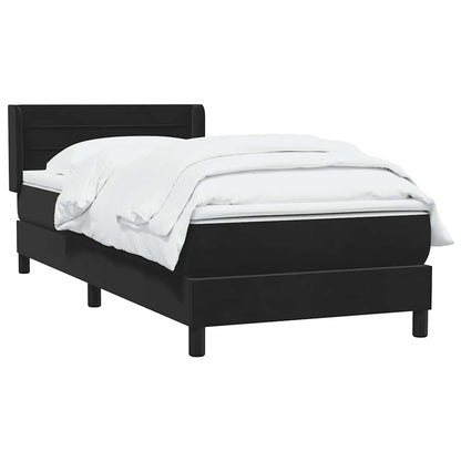 Giroletto a Molle con Materasso Nero 80x220 cm Velluto | homemem39
