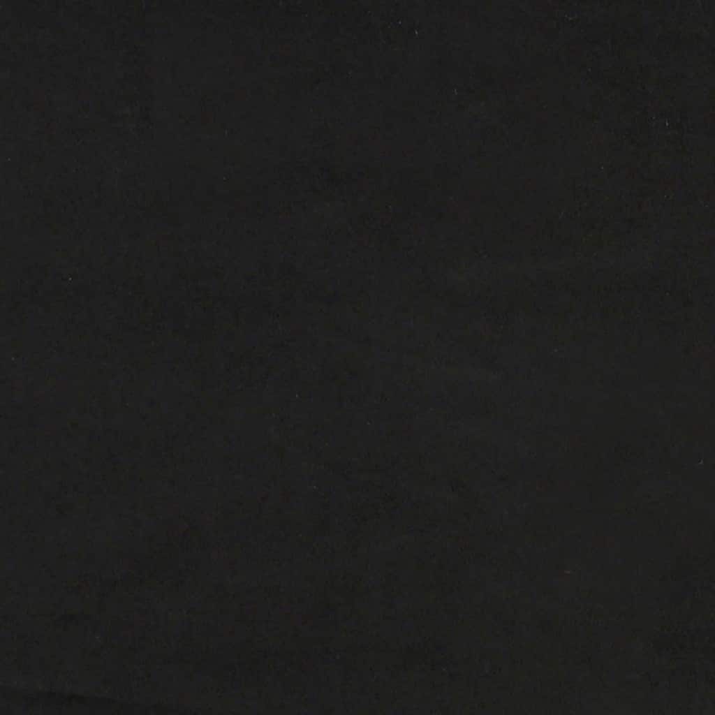 Giroletto a Molle con Materasso Nero 80x220 cm Velluto | homemem39