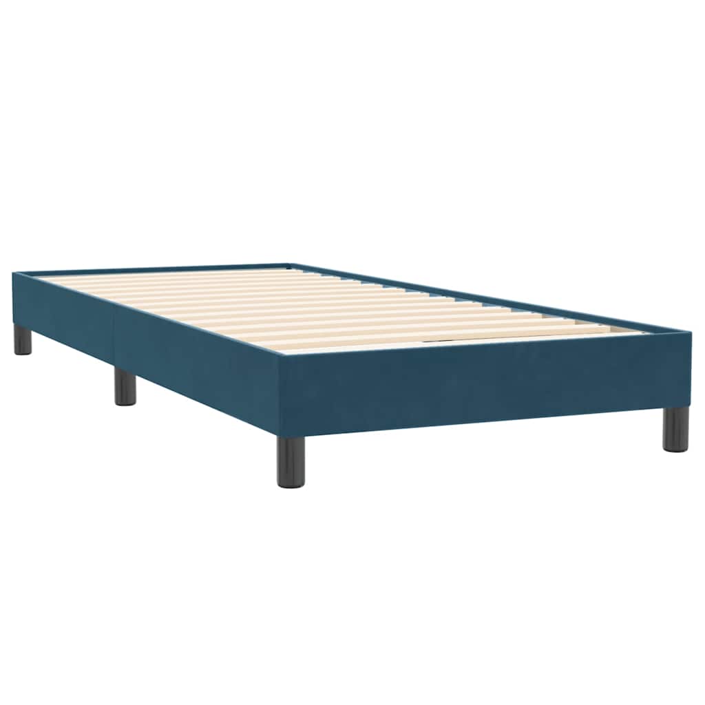 Giroletto a Molle con Materasso Blu Scuro 80x220 cm Velluto | homemem39