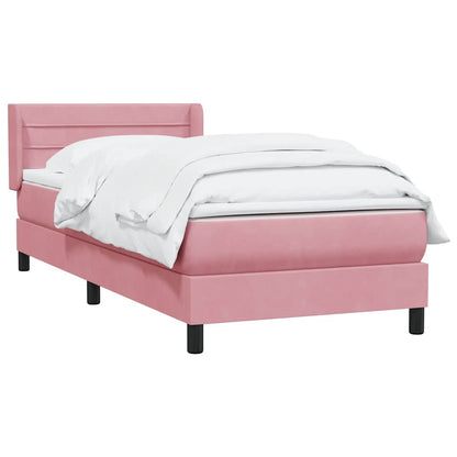 Giroletto a Molle con Materasso Rosa 80x220 cm Velluto | homemem39