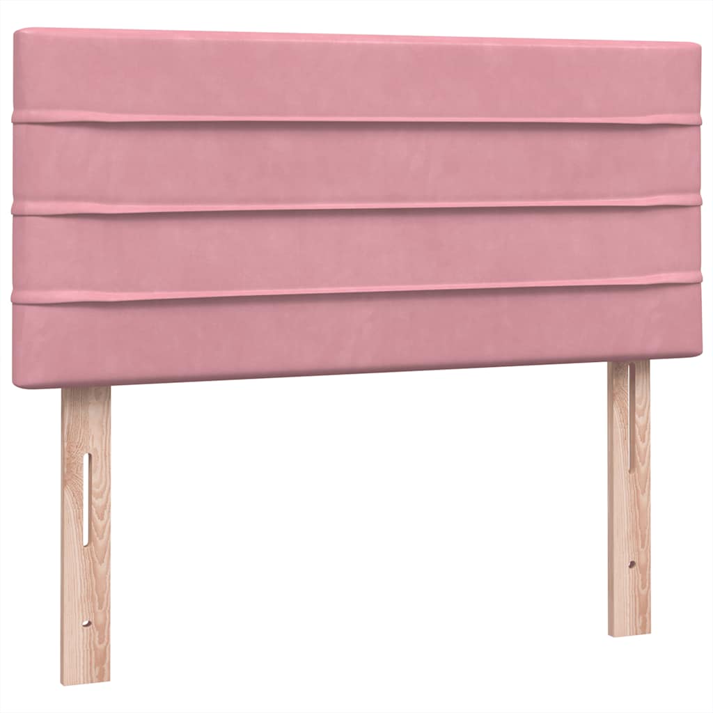 Giroletto a Molle con Materasso Rosa 80x220 cm Velluto | homemem39