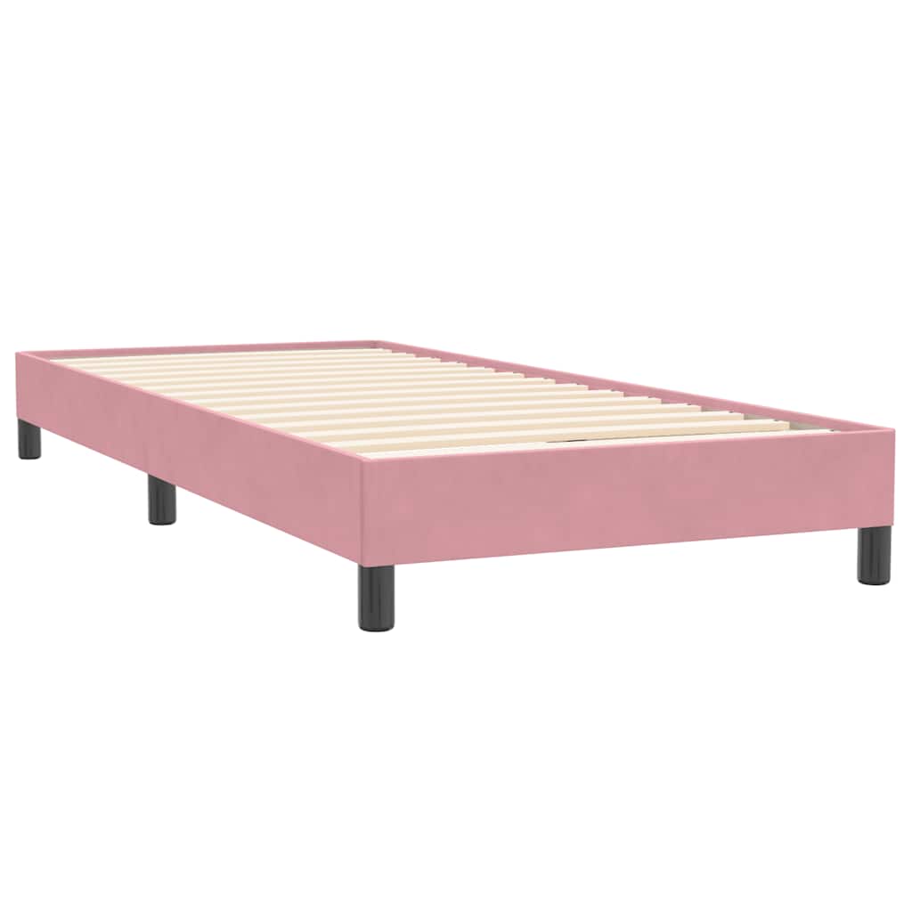 Giroletto a Molle con Materasso Rosa 90x220 cm Velluto | homemem39