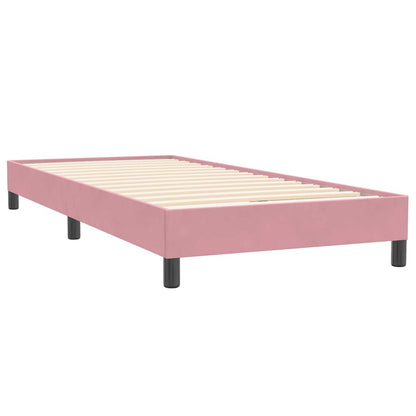 Giroletto a Molle con Materasso Rosa 90x220 cm Velluto | homemem39