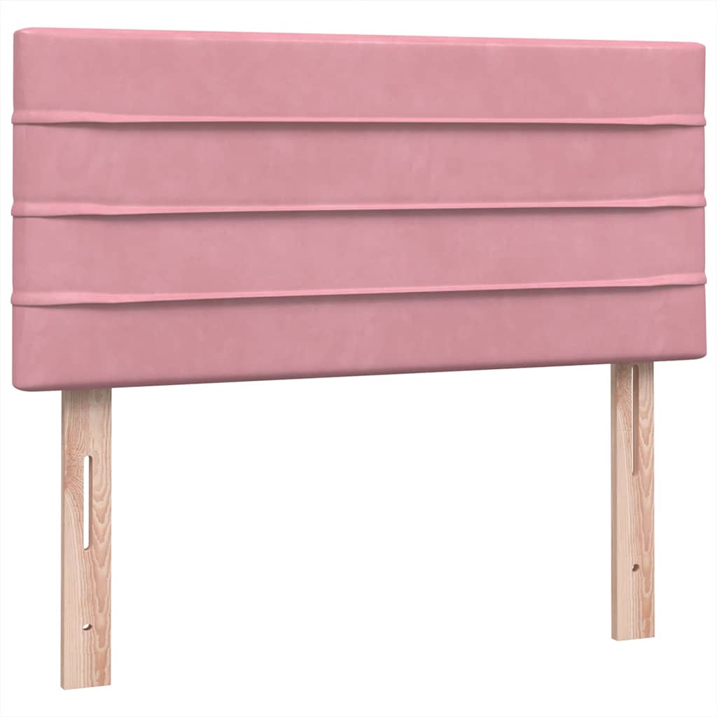 Giroletto a Molle con Materasso Rosa 90x220 cm Velluto | homemem39