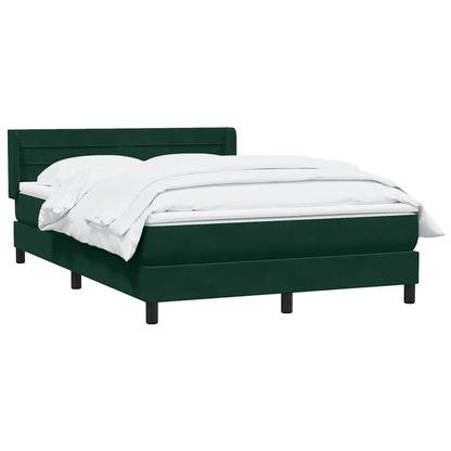 Giroletto a Molle con Materasso Verde Scuro 160x220 cm Velluto