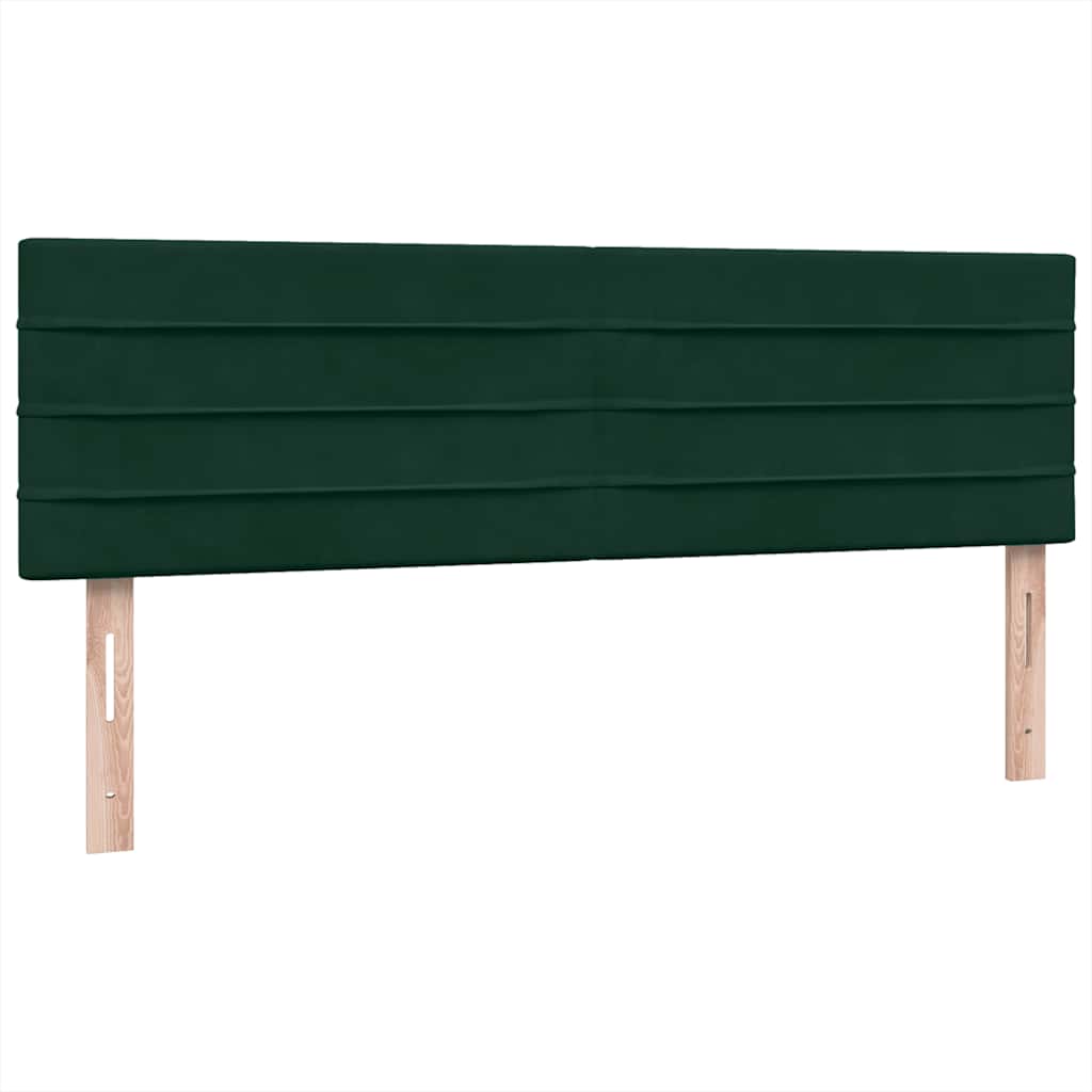 Giroletto a Molle con Materasso Verde Scuro 160x220 cm Velluto | homemem39
