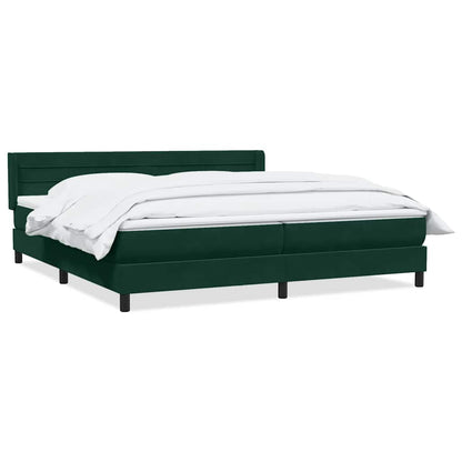 Giroletto a Molle con Materasso Verde Scuro 180x220 cm Velluto | homemem39