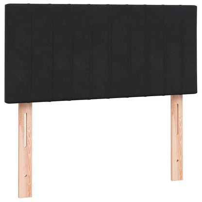 Giroletto a Molle con Materasso Nero 90x210 cm in Velluto | homemem39