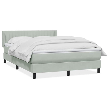 Giroletto a Molle con Materasso Grigio Chiaro 160x210cm Velluto | homemem39