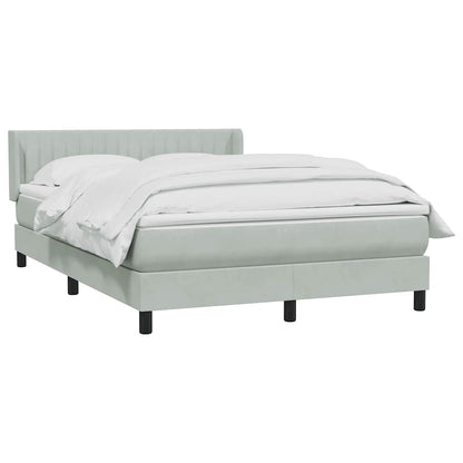 Giroletto a Molle con Materasso Grigio Chiaro 160x210cm Velluto | homemem39