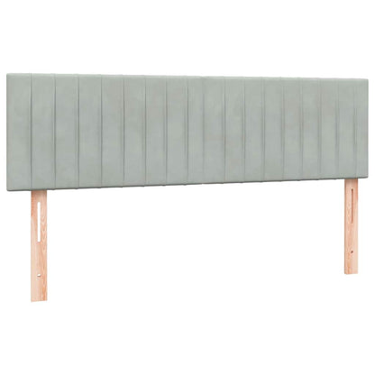 Giroletto a Molle con Materasso Grigio Chiaro 160x210cm Velluto | homemem39