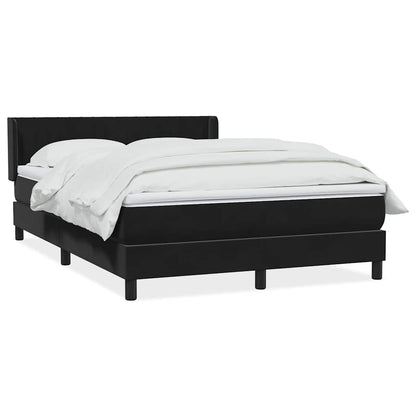 Giroletto a Molle con Materasso Nero 160x210 cm in Velluto | homemem39