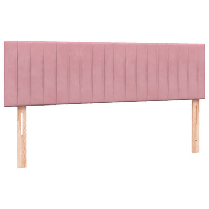 Giroletto a Molle con Materasso Rosa 160x210 cm in Velluto | homemem39