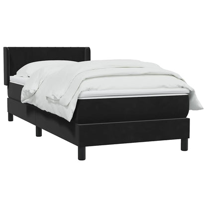 Giroletto a Molle con Materasso Nero 80x220 cm Velluto | homemem39