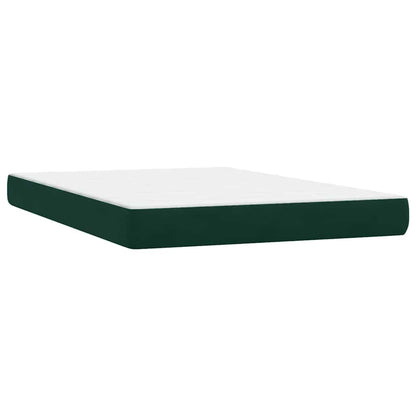 Giroletto a Molle con Materasso Verde Scuro 160x220 cm Velluto | homemem39