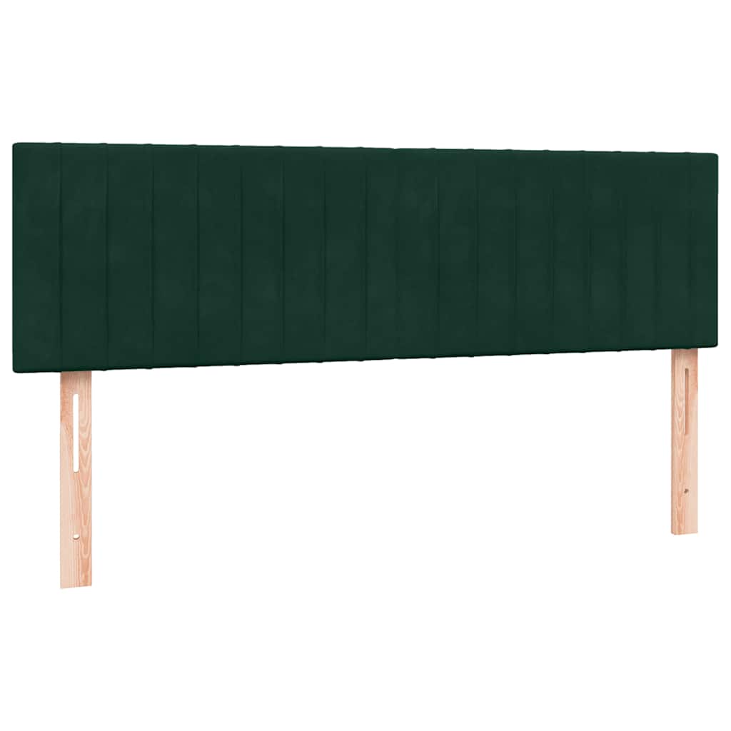 Giroletto a Molle con Materasso Verde Scuro 160x220 cm Velluto | homemem39