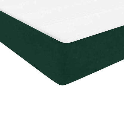 Giroletto a Molle con Materasso Verde Scuro 160x220 cm Velluto | homemem39