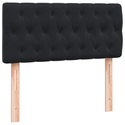 Giroletto a Molle con Materasso Nero 90x210 cm in Velluto | homemem39