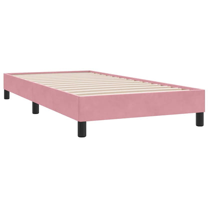 Giroletto a Molle con Materasso Rosa 90x210 cm Velluto | homemem39