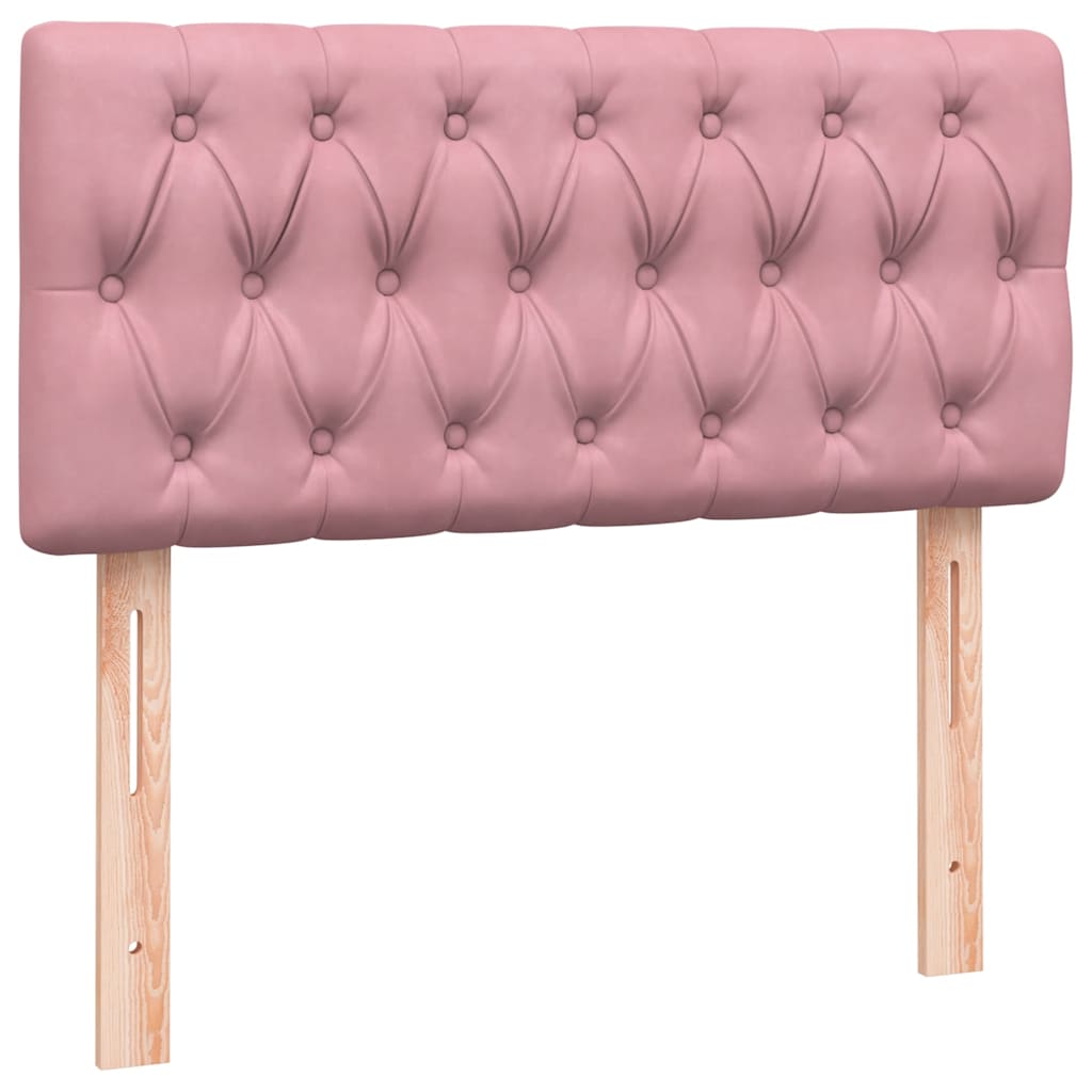 Giroletto a Molle con Materasso Rosa 90x210 cm Velluto | homemem39