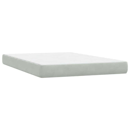 Giroletto a Molle con Materasso Grigio Chiaro 160x210cm Velluto | homemem39
