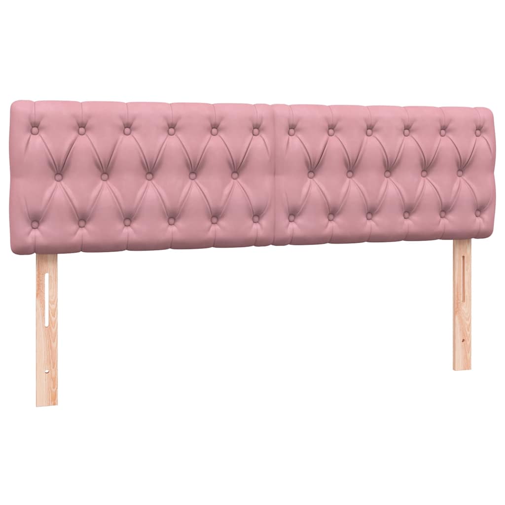 Giroletto a Molle con Materasso Rosa 160x210 cm in Velluto | homemem39