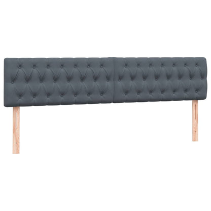 Giroletto a Molle con Materasso Grigio Scuro 180x210 cm Velluto | homemem39