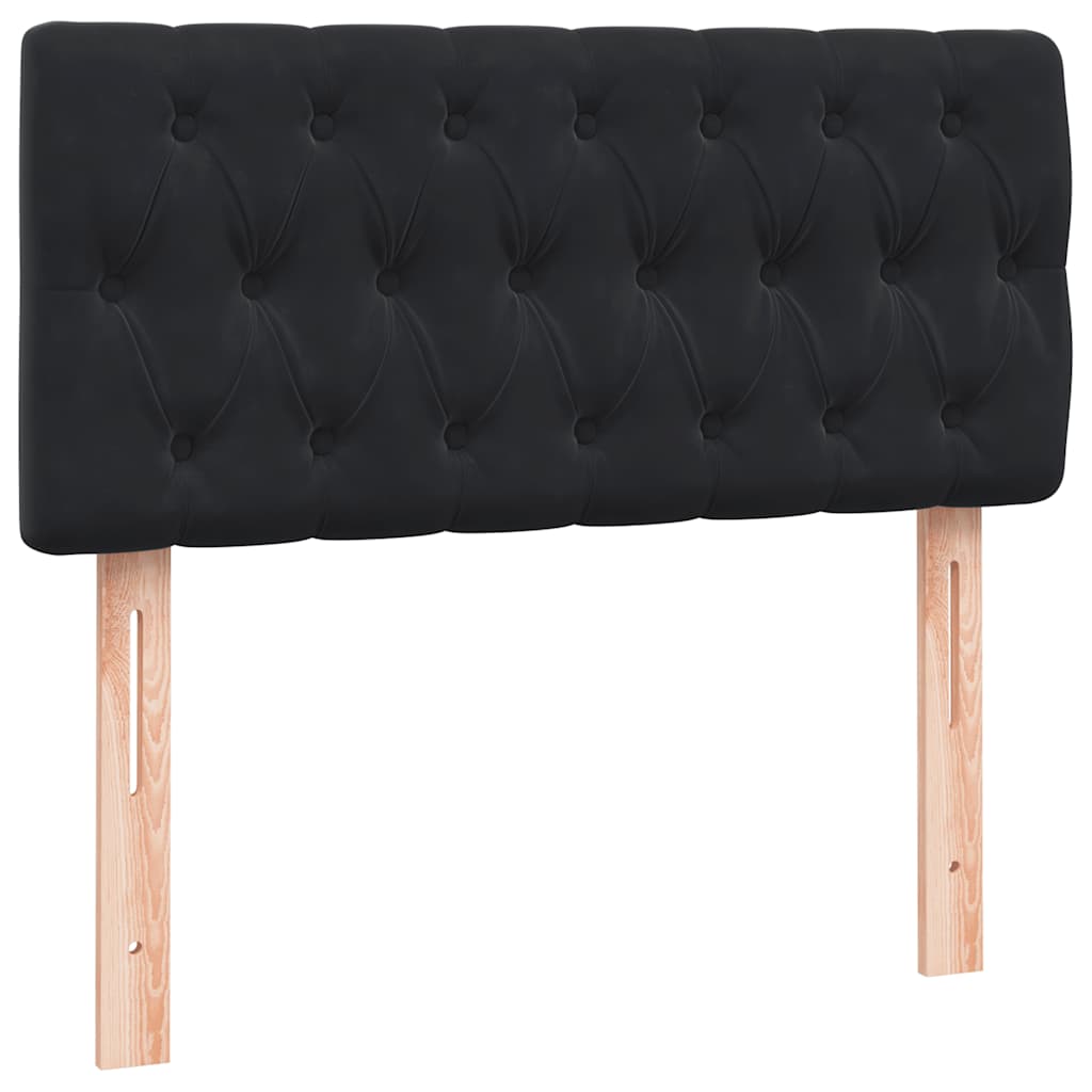 Giroletto a Molle con Materasso Nero 80x220 cm Velluto | homemem39